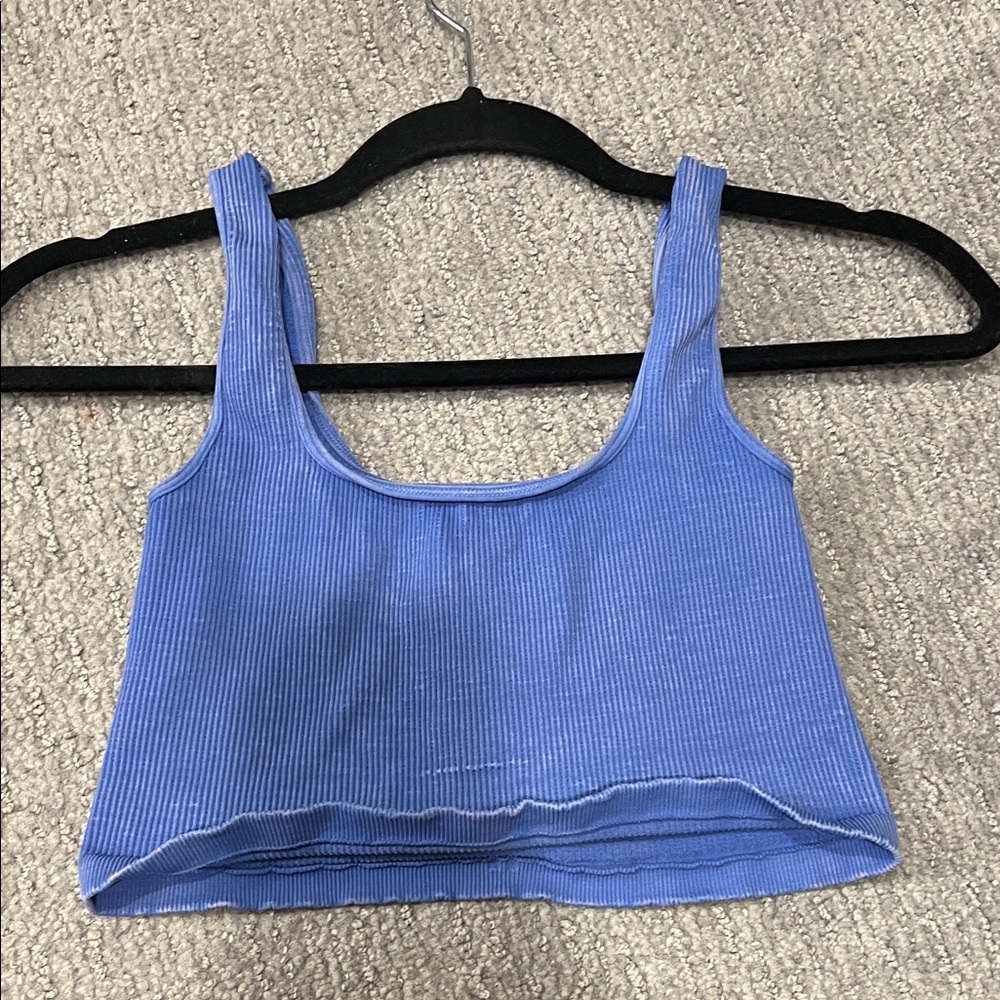 Free people movement happiness runs square neck crop tank